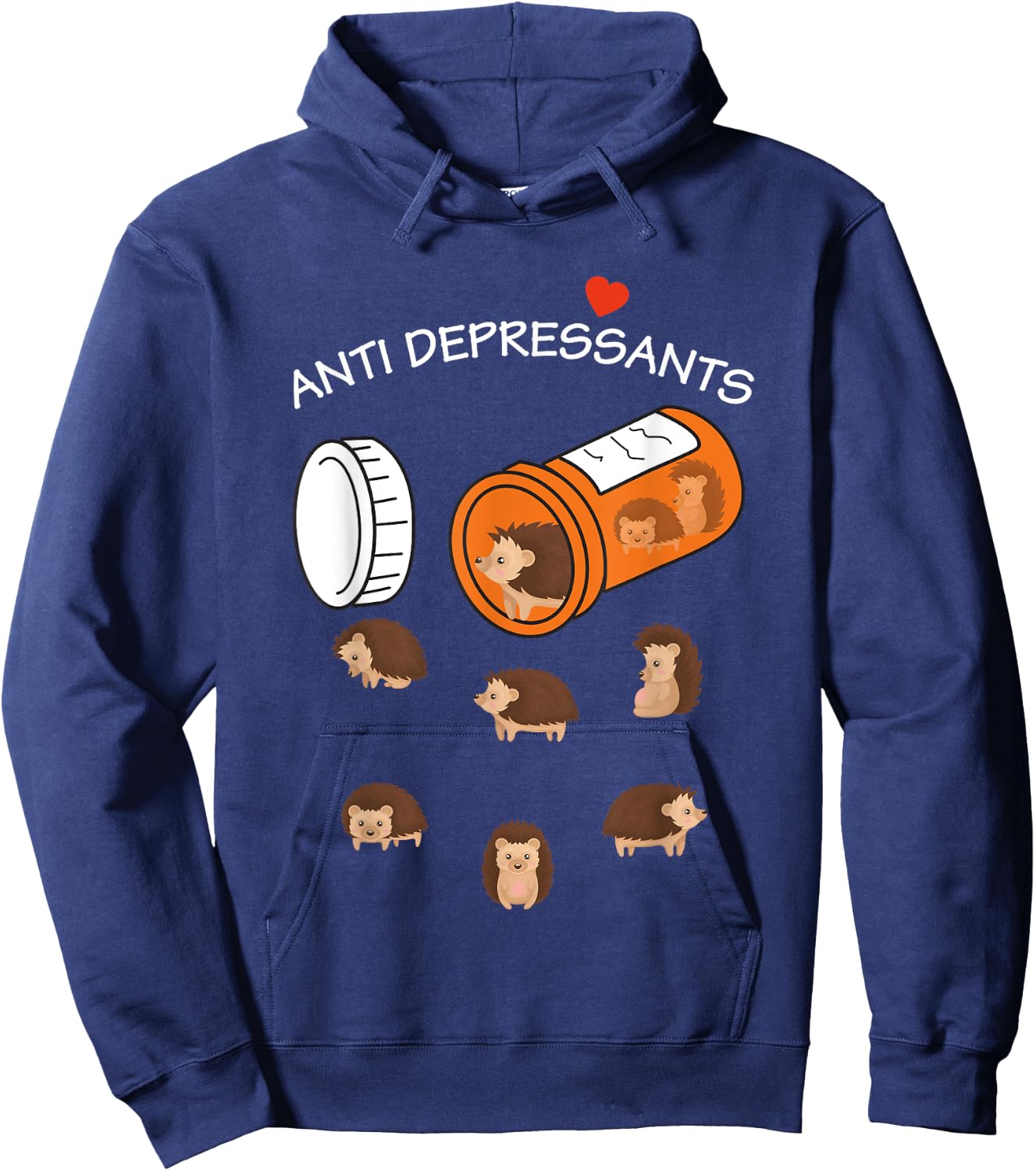 Antidepressant Hedgeho Funny women Hoodie - Hoodie | Navy