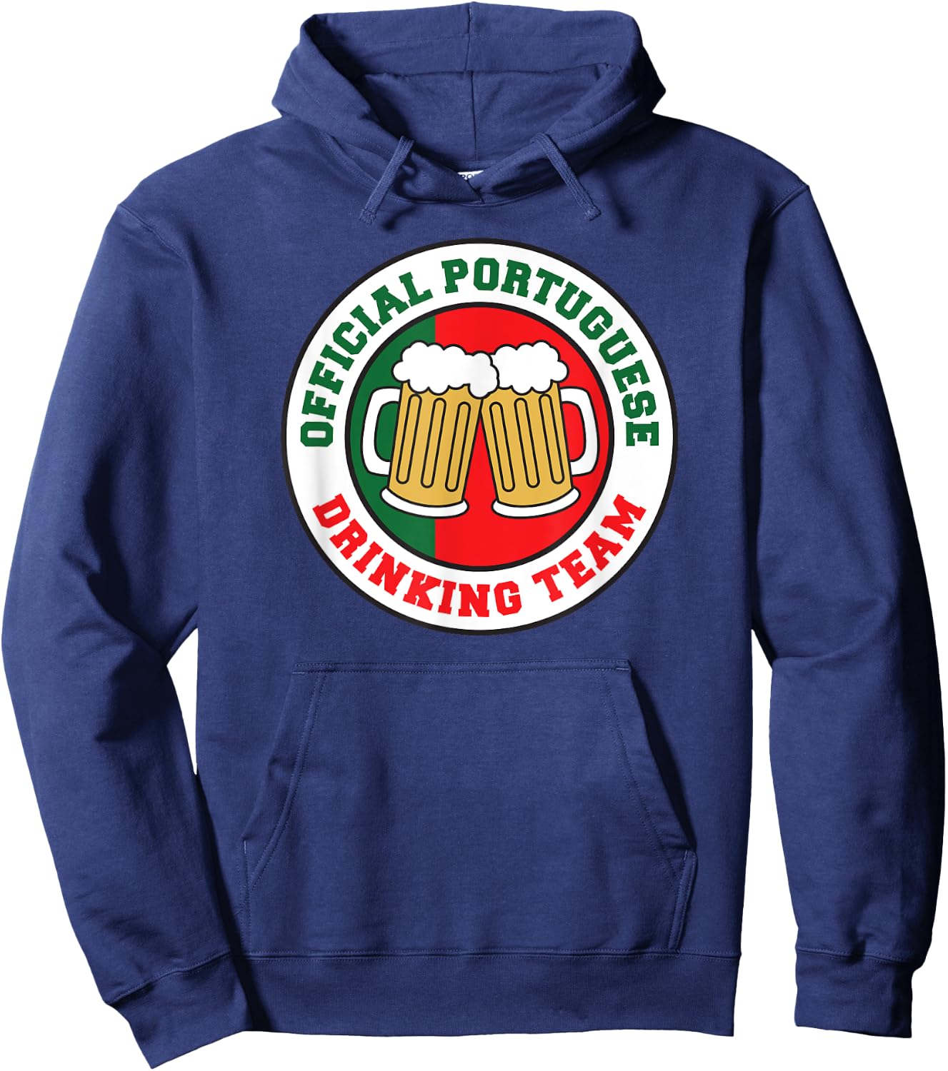 Official Portuguese Drinking Team Flag of Portugal Beer Hoodie - Hoodie | Navy