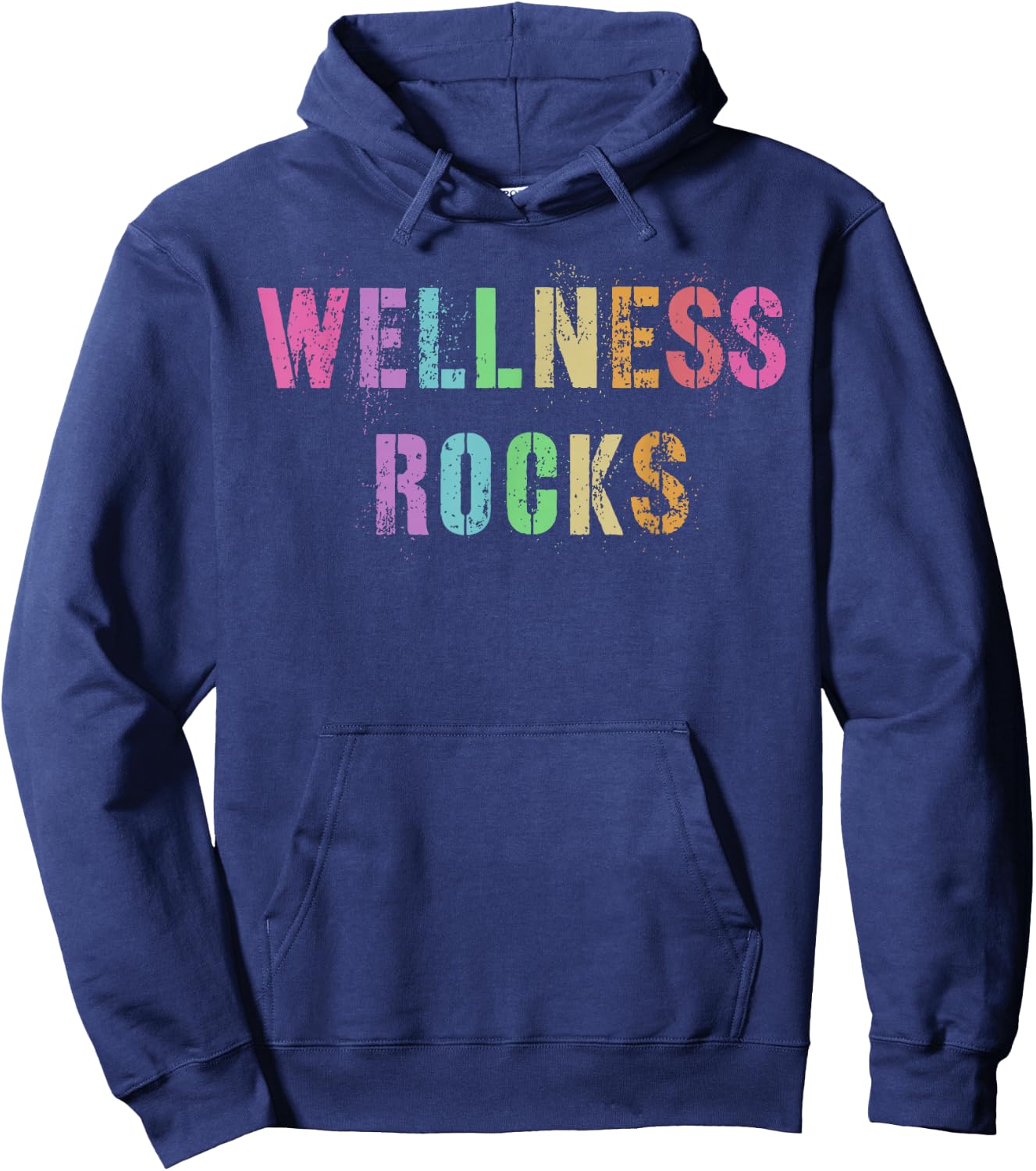 WELLNESS ROCKS Fitness Crew Health Trainer Yoga Nurse Squad Hoodie - Hoodie | Navy