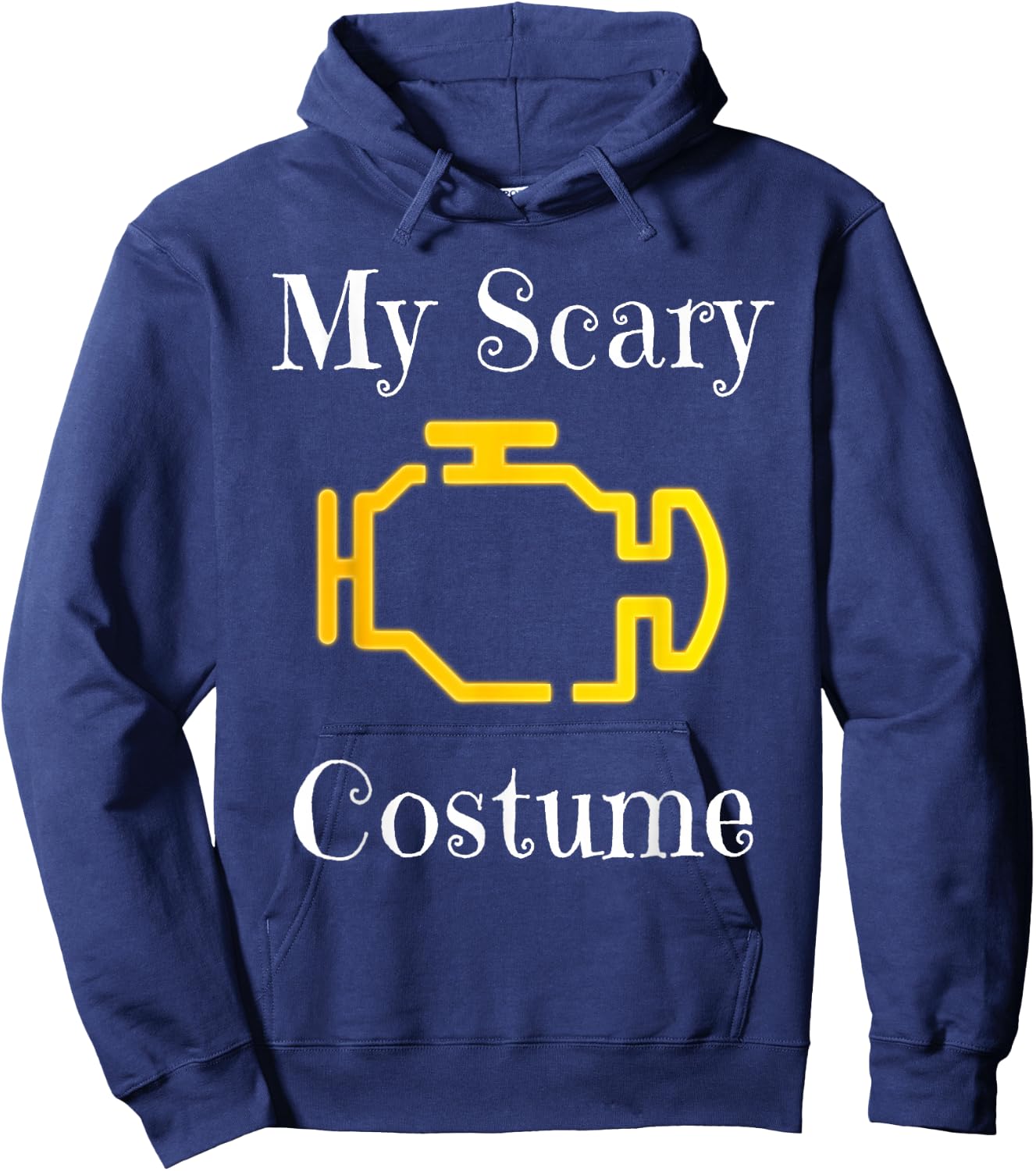 My Scary Costume Car Engine Light Men Adult Halloween Hoodie - Hoodie | Navy