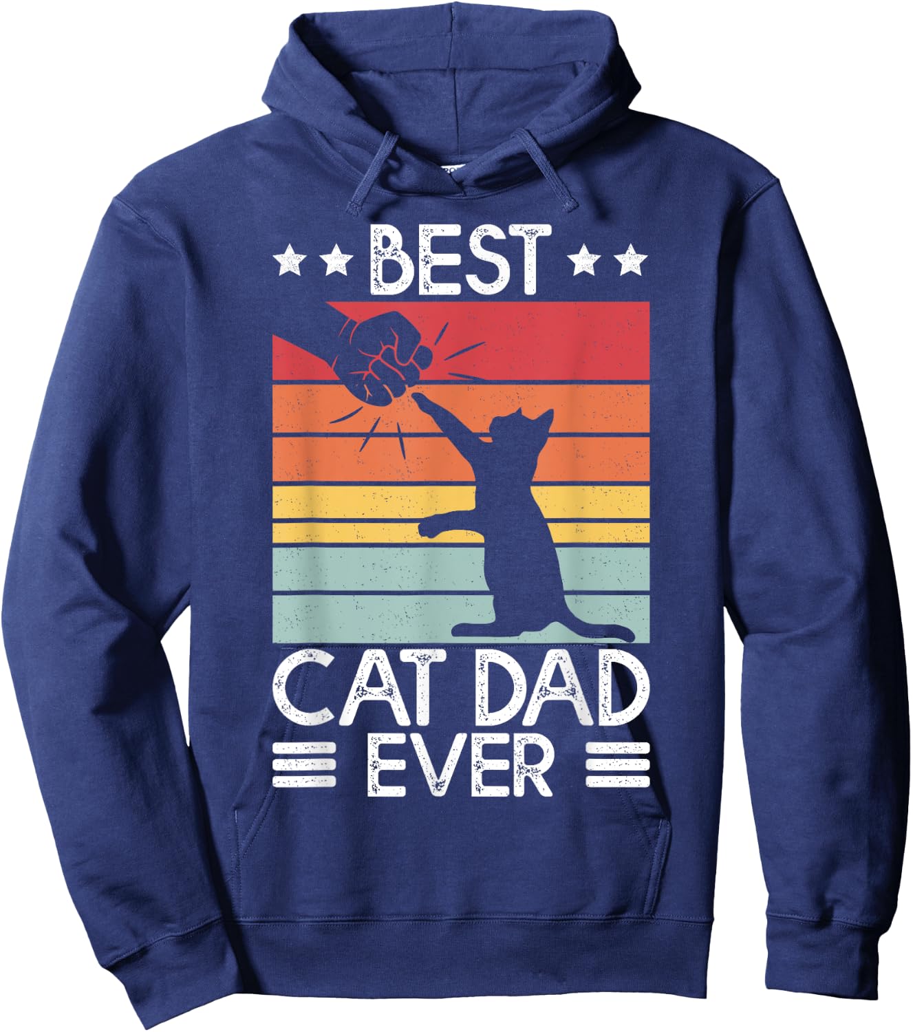Cat Dad Shirt Best Cat Dad Ever Funny Dad Hoodie - Hoodie | Navy