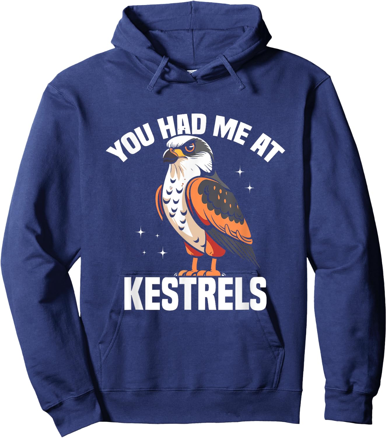 Kestrel Owner Birder Stuffed Animal Bird Food Kestrel Hoodie - Hoodie | Navy