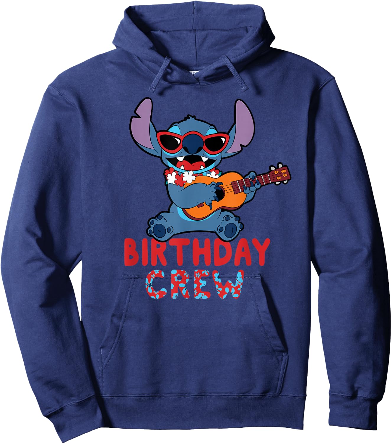 Disney Lilo & Stitch Tropical Birthday Crew Party Matching Hoodie - Hoodie | Navy