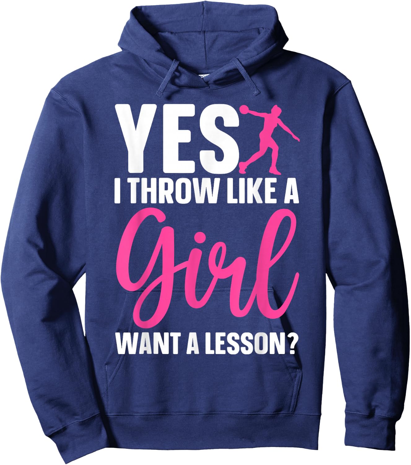 Discus Throwing Art Girls Athletics Discus Thrower Hoodie - Hoodie | Navy