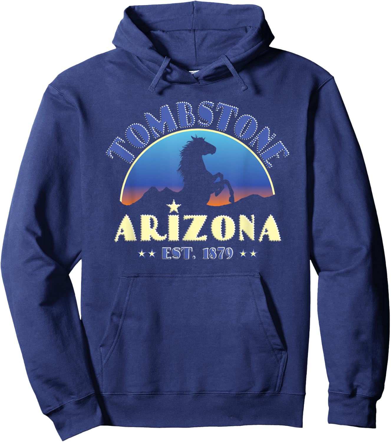 Tombstone, Arizona AZ Wild Horse Hoodie - Hoodie | Navy