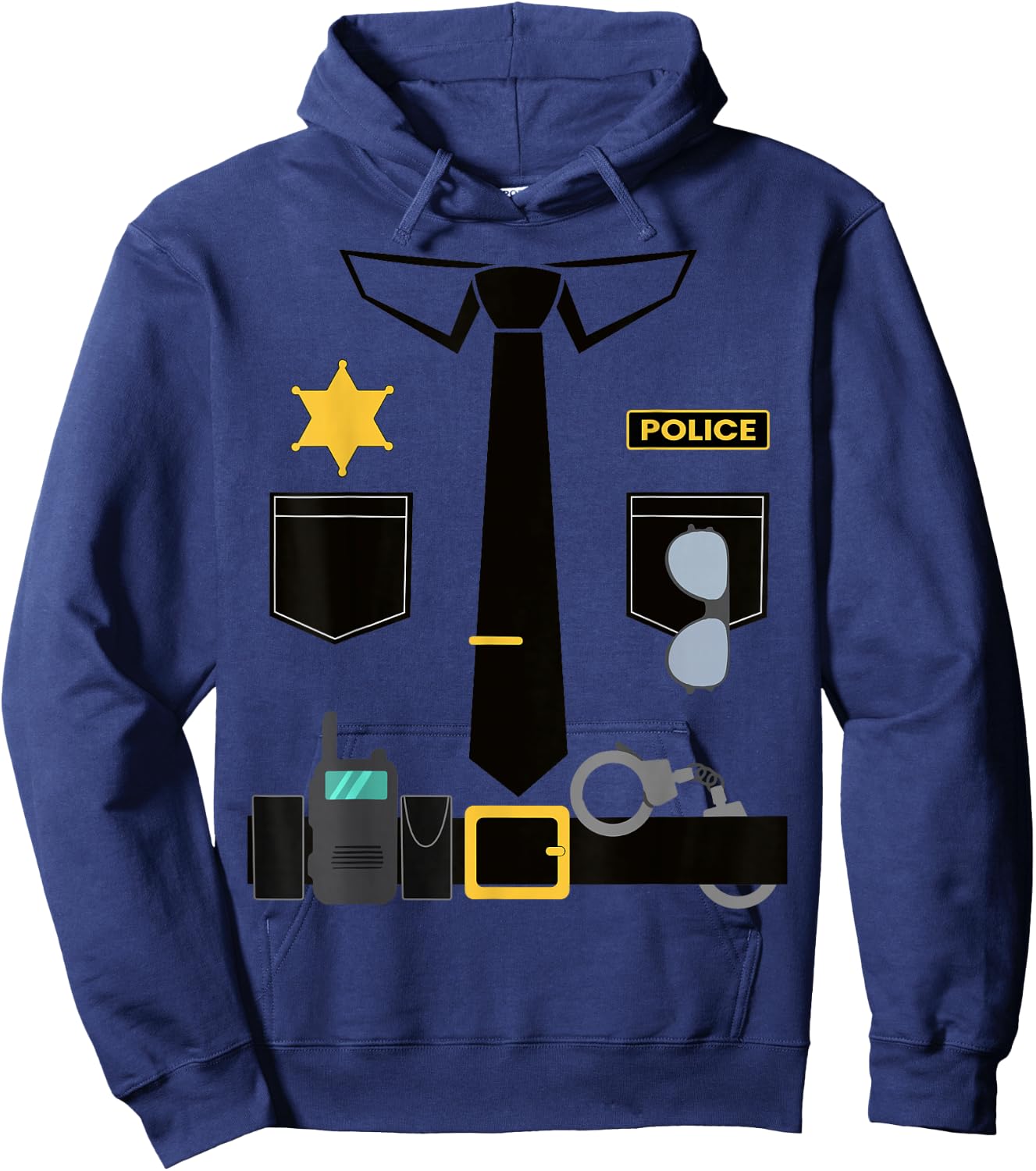 Police Costume For Kids Halloween Humor Law Enforcement Hoodie - Hoodie | Navy