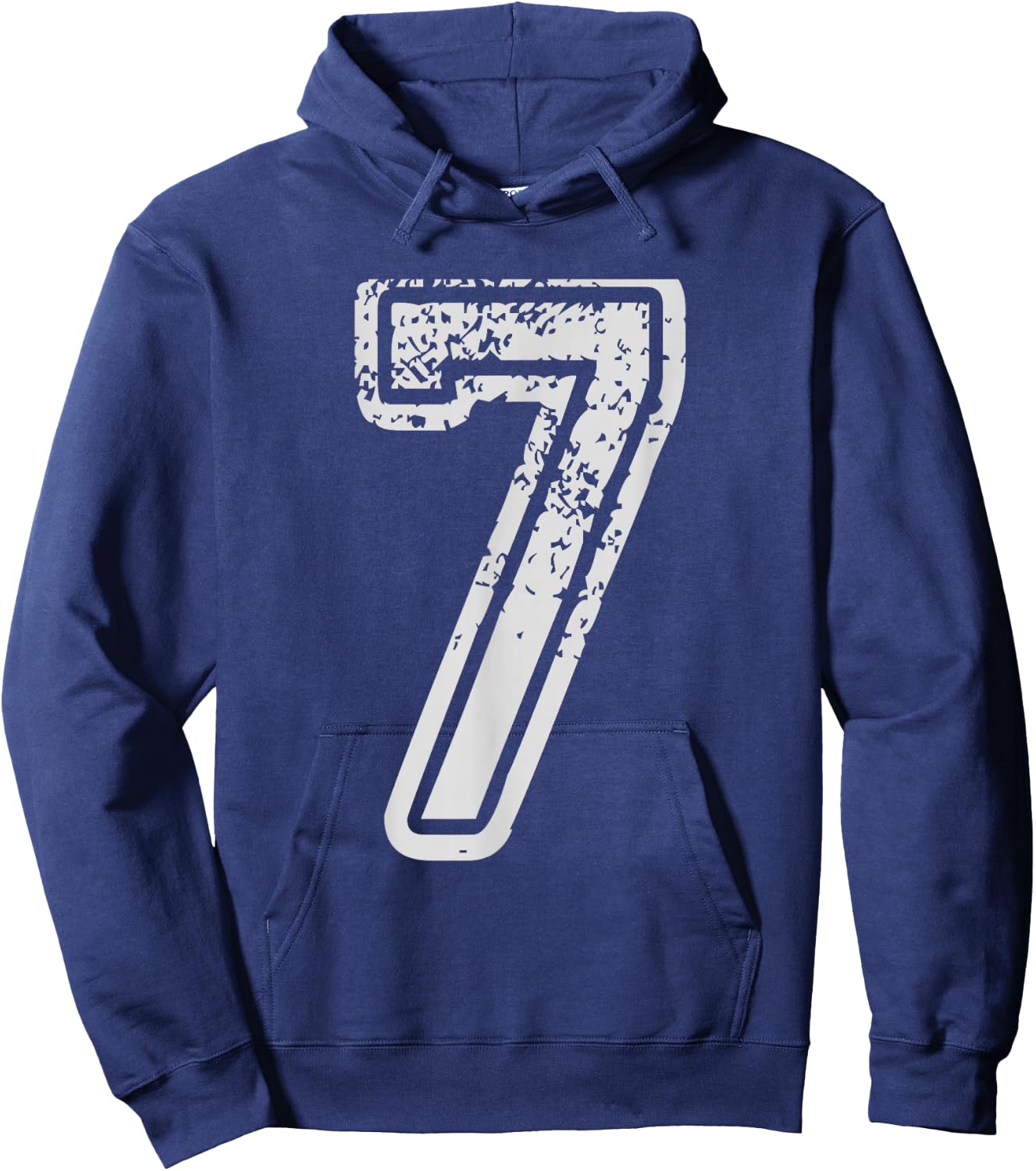 Team Jersey Uniforms Number 7 seven School Sports Birthdays Hoodie - Hoodie | Navy