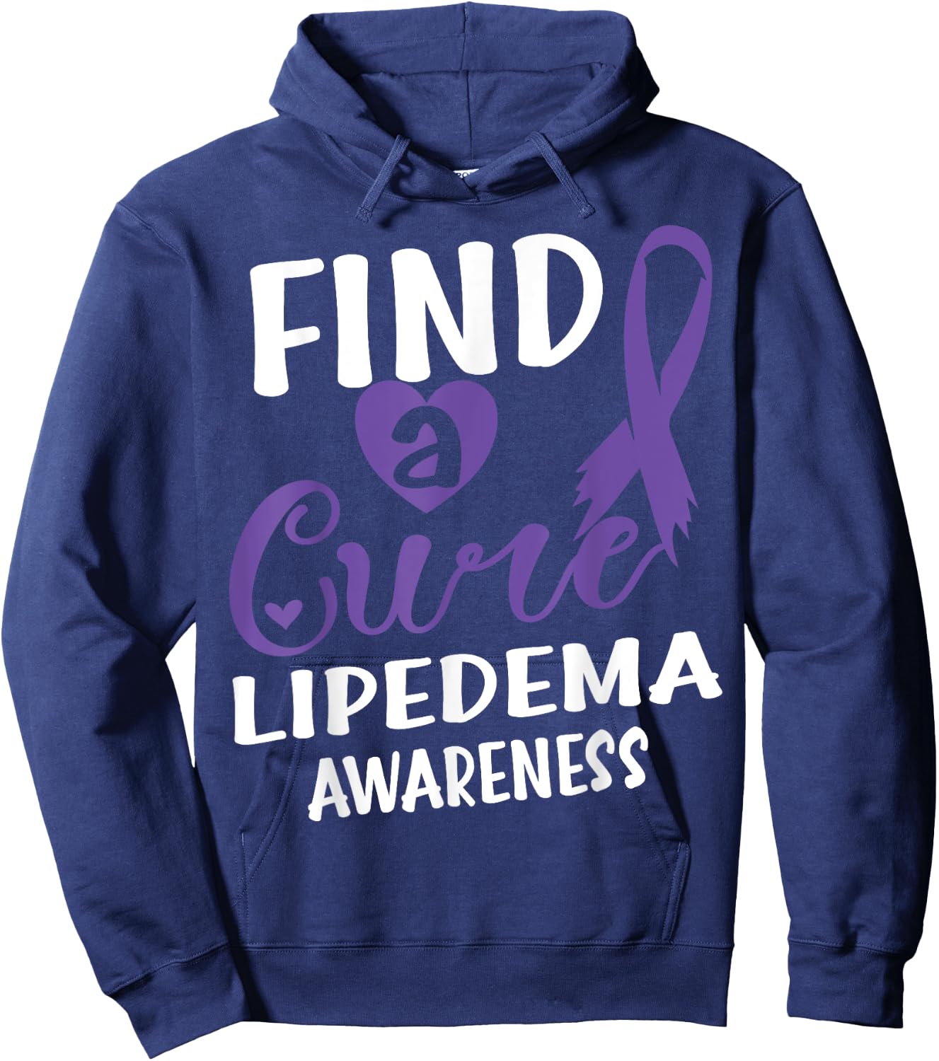 Find A Cure Lipedema Awareness Hoodie - Hoodie | Navy