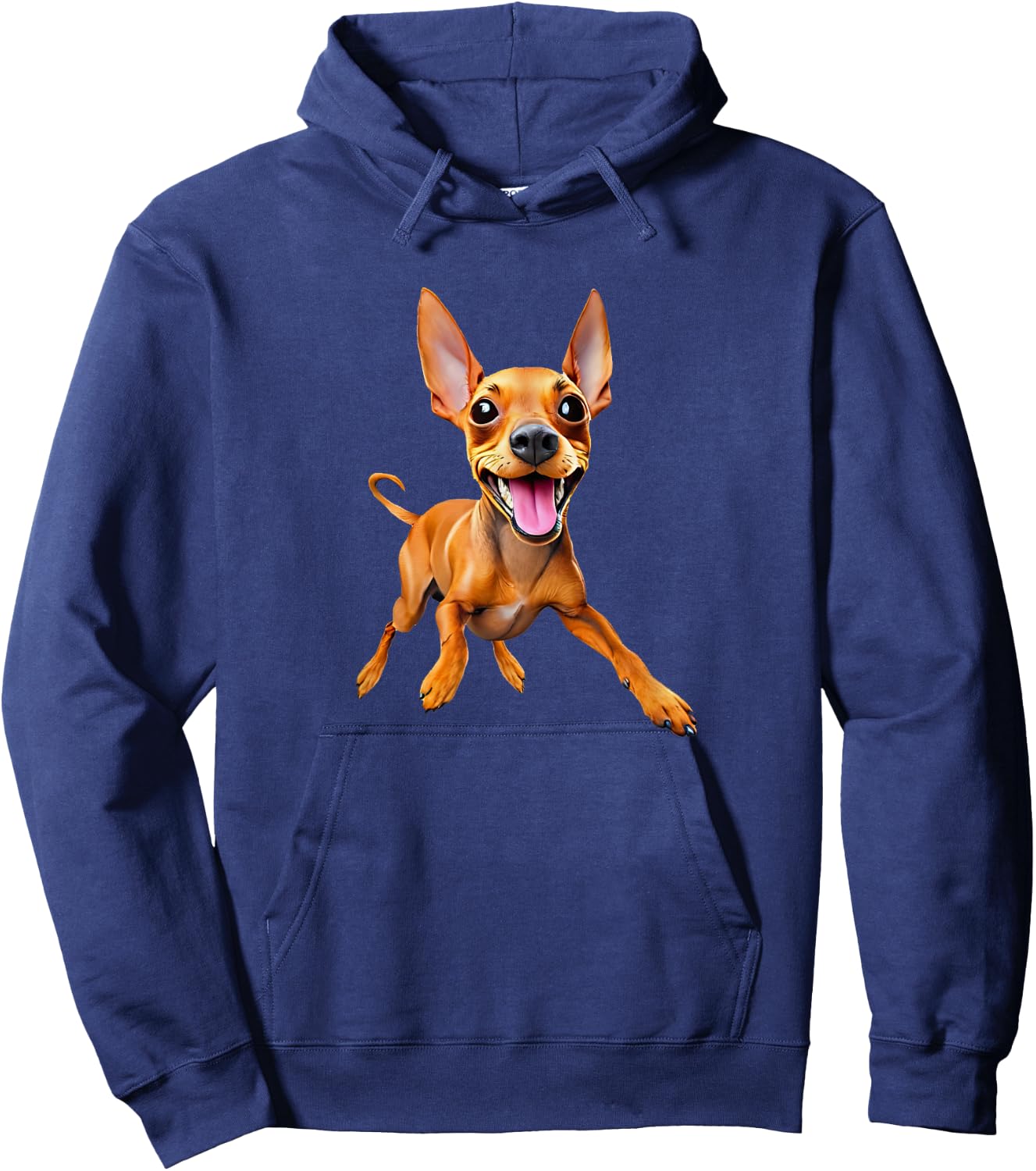Minpin miniature pinscher min pin puppy dog dad mom kids pet Hoodie - Hoodie | Navy