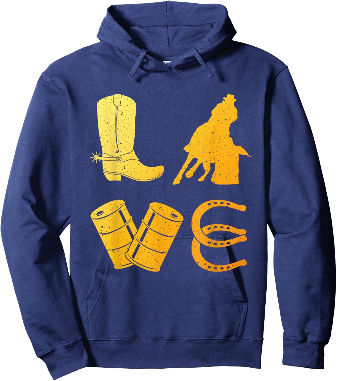Funny Barrel Racing Design Women Rodeo Barrel Racer Hoodie - Hoodie | Navy