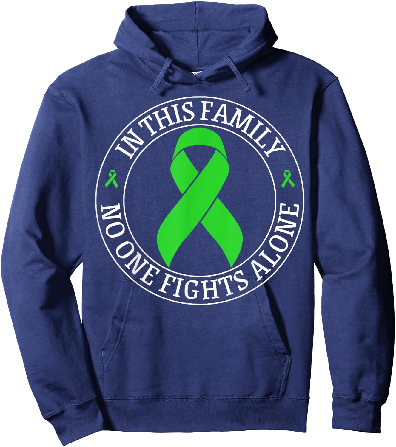 In This Family No-one Fight Alone Lymphoma Cancer Awareness Hoodie - Hoodie | Navy
