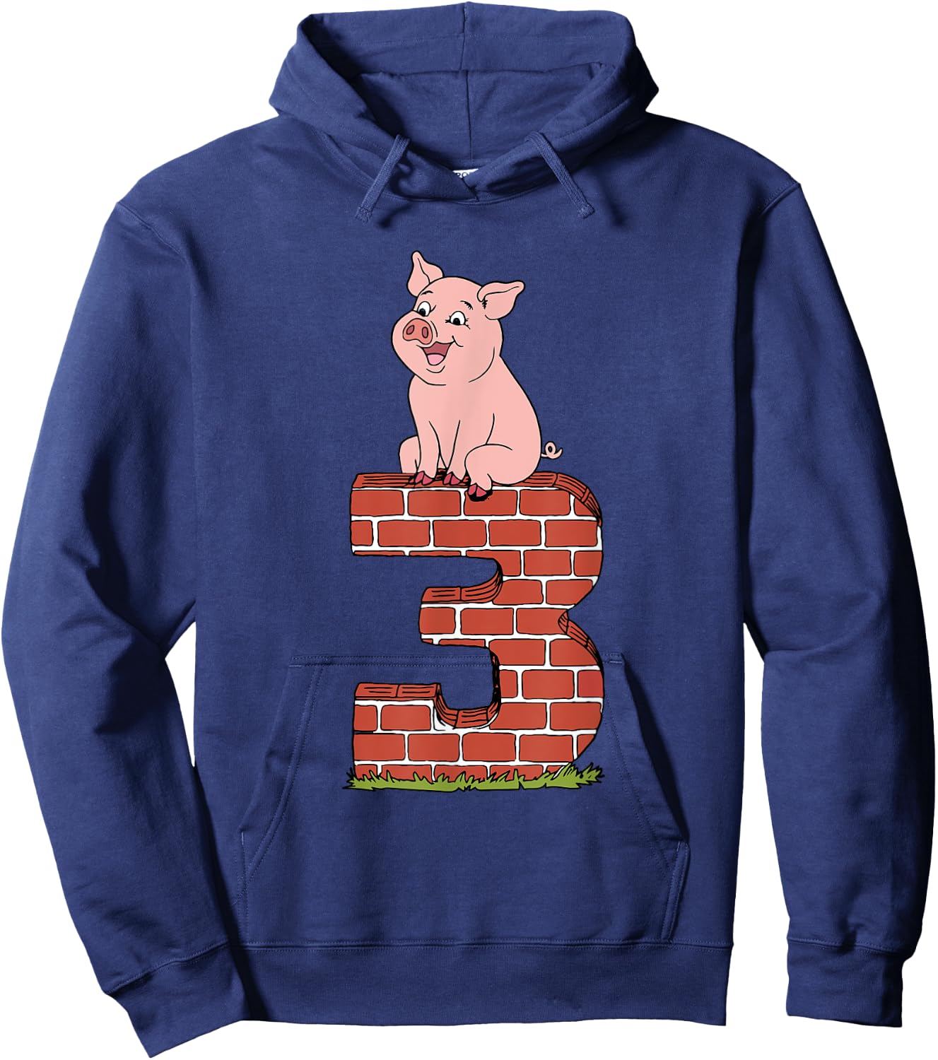 Three Little Pigs Pig 3 Halloween Costume Kids Adults Hoodie - Hoodie | Navy