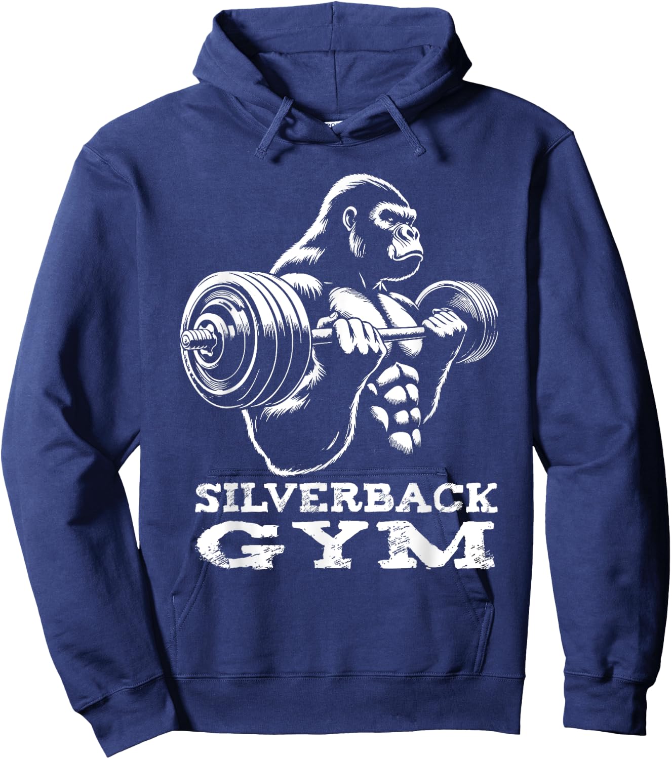 Silverback Gym Gorilla Weightlifting Workout Fitness Hoodie - Hoodie | Navy