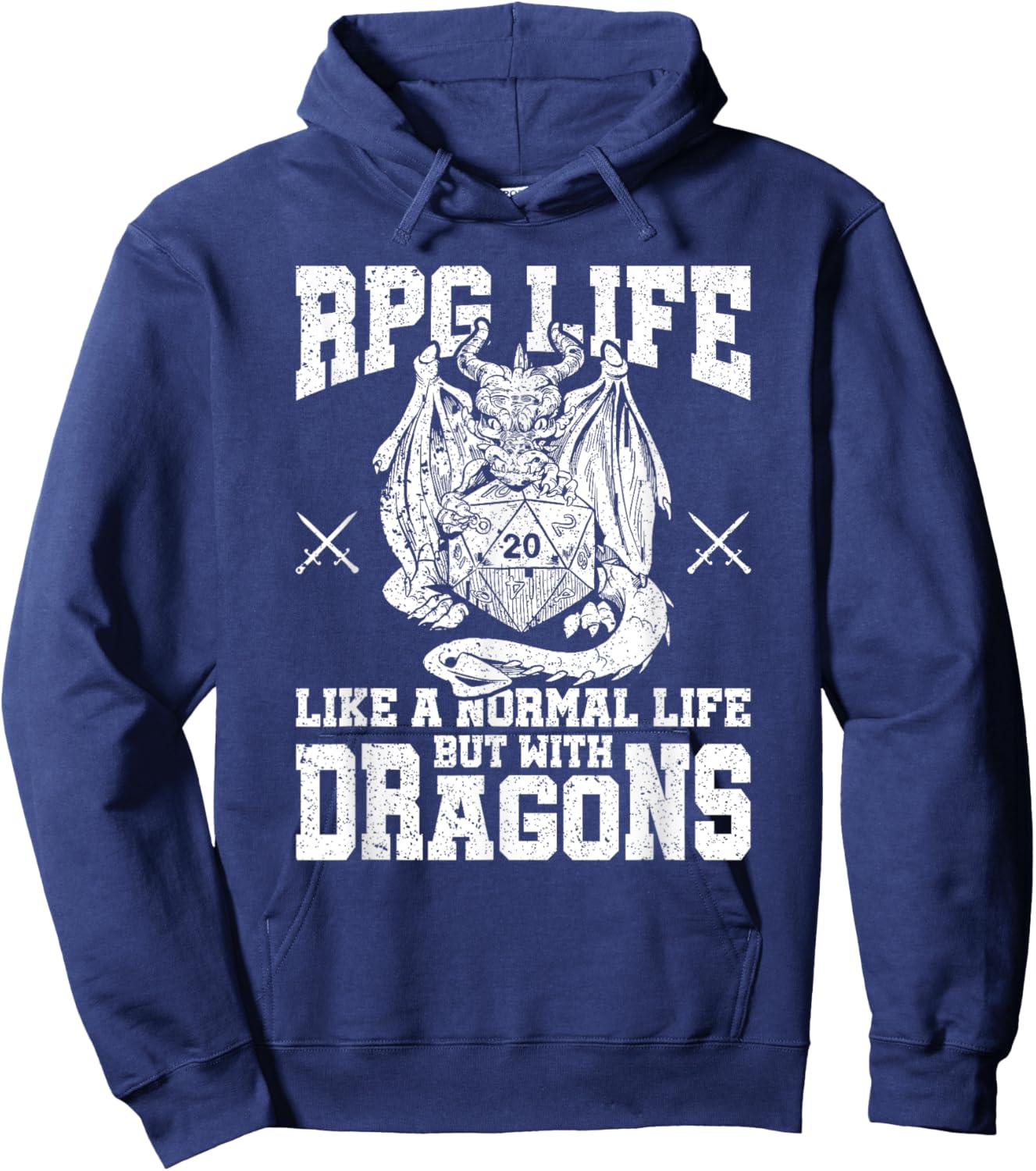 Funny RPG Life Definition Role Playing Tabletop RPG Gamer Hoodie - Hoodie | Navy