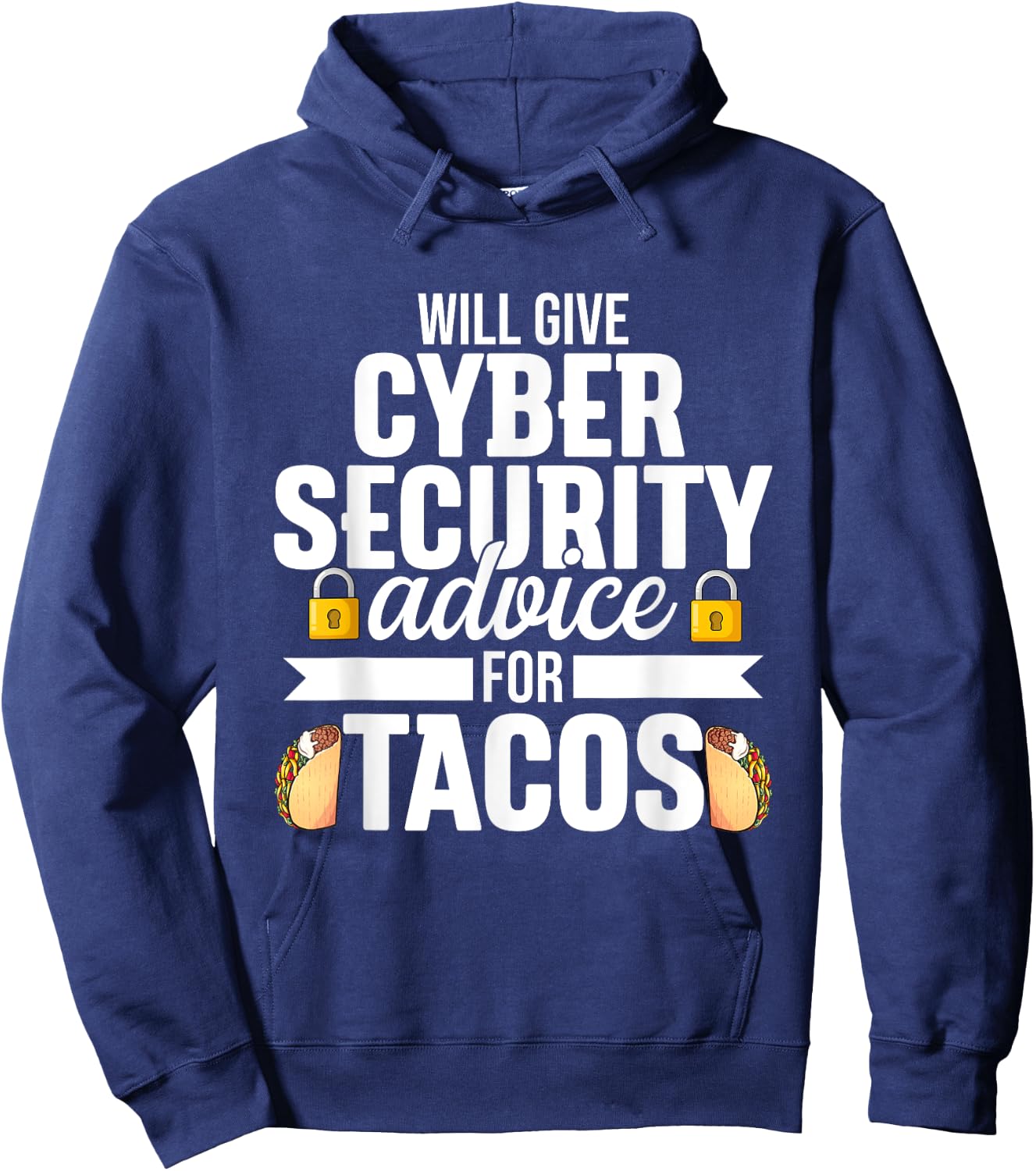 Cybersecurity Funny Taco Computer Professional Engineer Hoodie - Hoodie | Navy