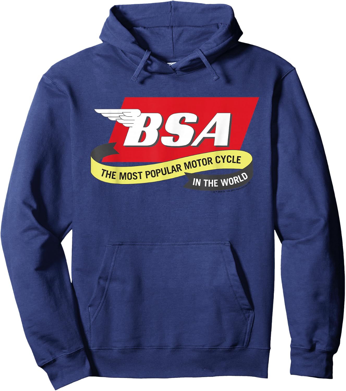 BSA Wingtip Logo Most Popular Motor Cycle Hoodie - Hoodie | Navy