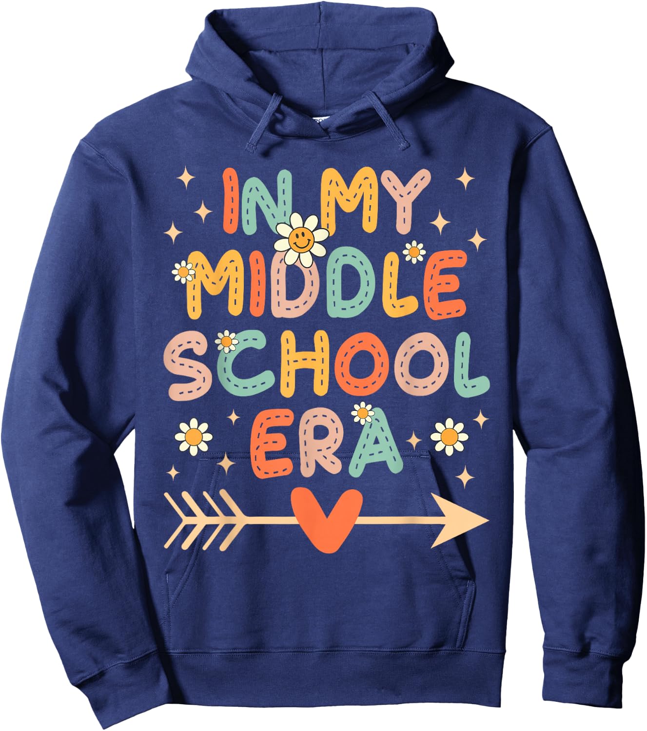 In My Middle School Era Back To School Outfits For Teache Hoodie - Hoodie | Navy