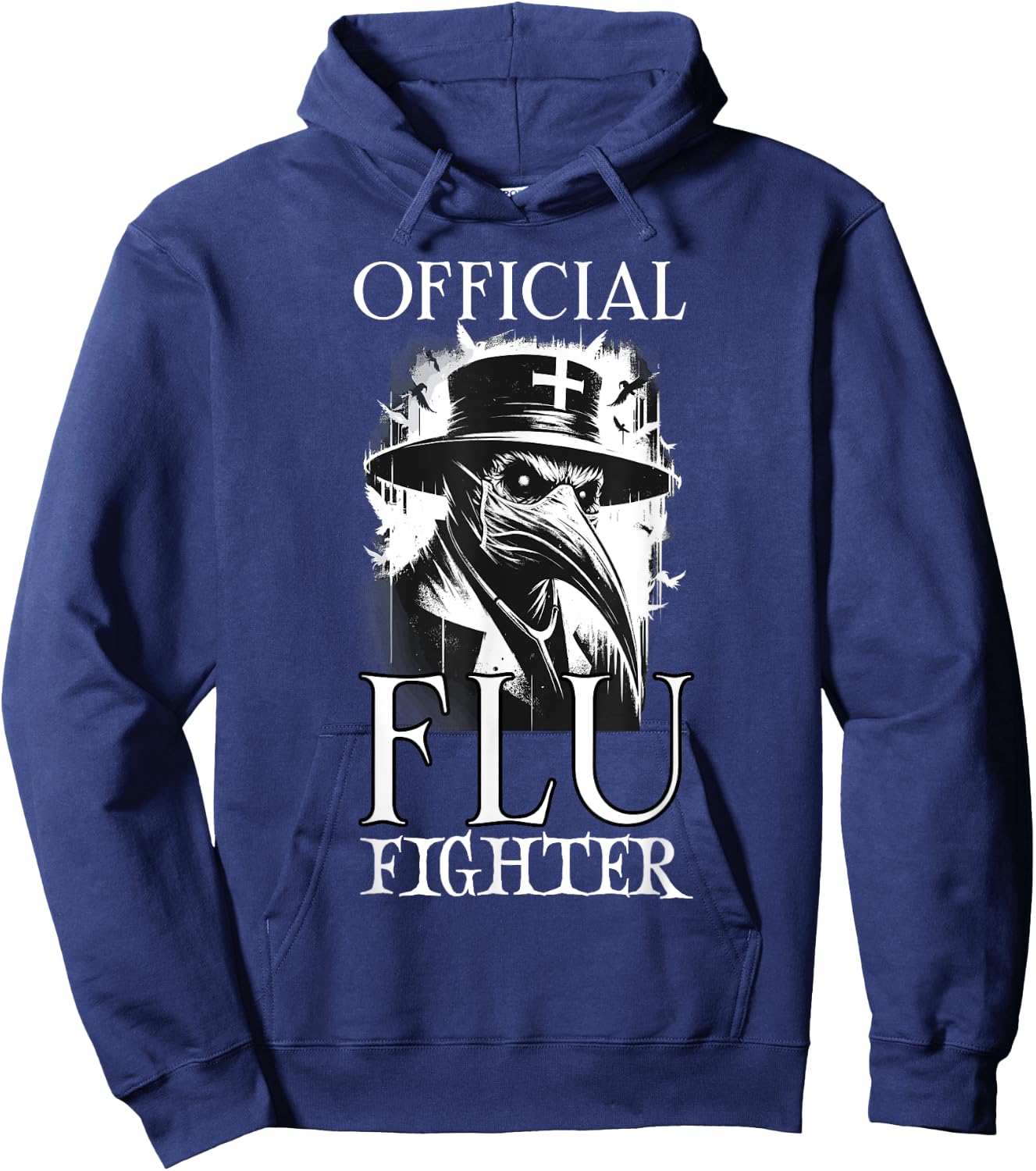 Spooky Halloween Horror Plague Doctor Pandemic Hoodie - Hoodie | Navy