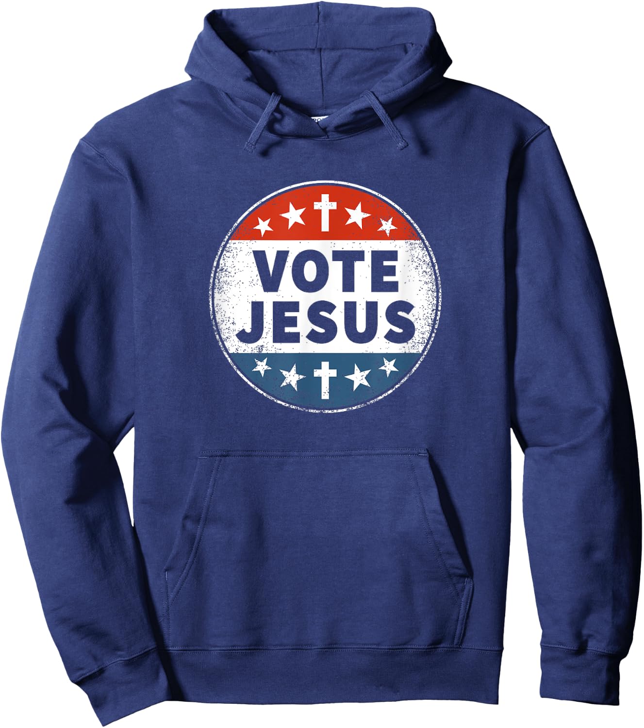 Vote Jesus - Novelty Faith Patriotic Hoodie - Hoodie | Navy