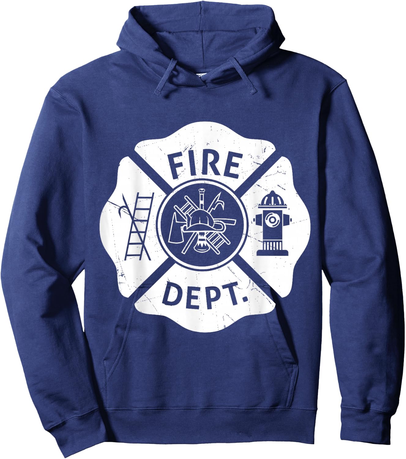 Fire Department Logo Uniform Fireman Symbol Firefighter Gear Hoodie - Hoodie | Navy