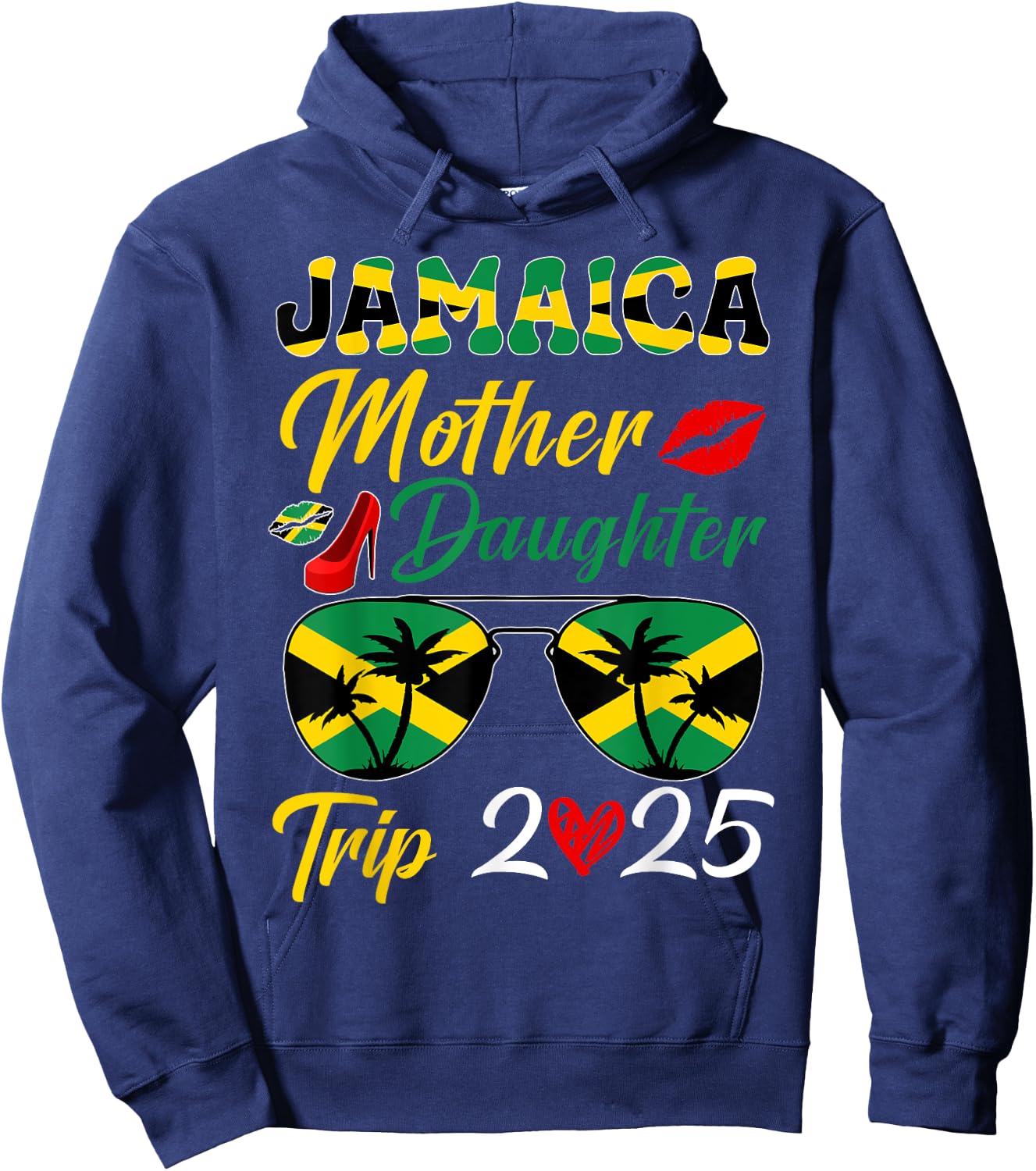Jamaica Mother Daughter Trip 2025 Jamaican Summer Vacation Hoodie - Hoodie | Navy