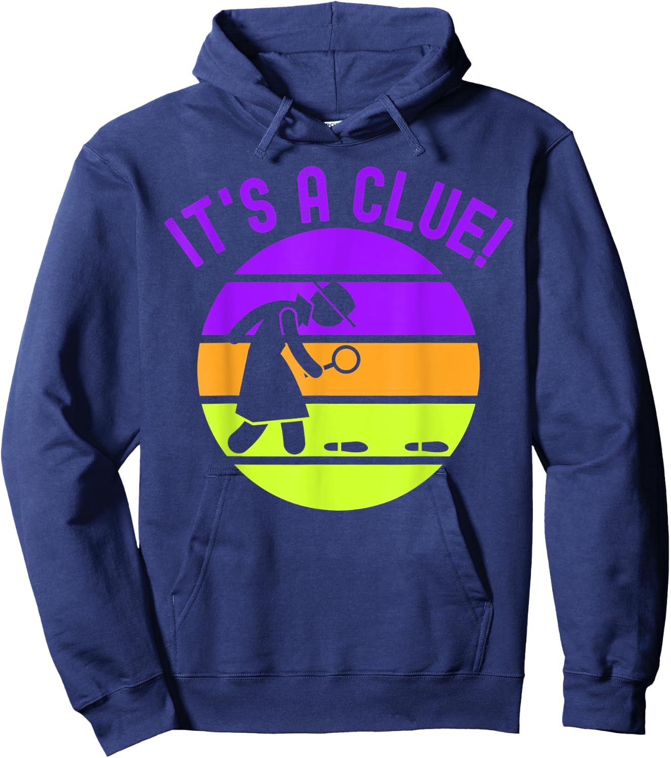 Retro Funny Detective Design & Men It's a Clue Hoodie - Hoodie | Navy