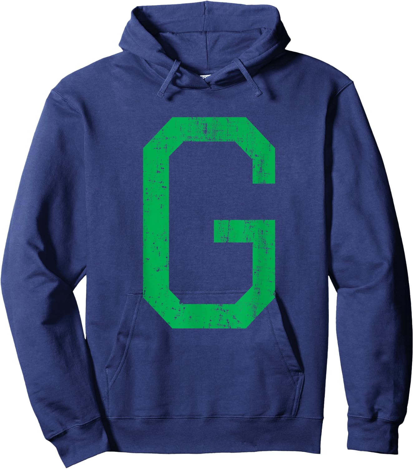 Letter G Uppercase Alphabet Initial Classic School College Hoodie - Hoodie | Navy