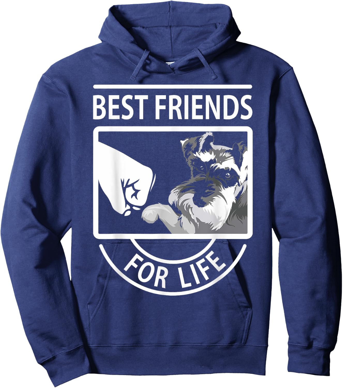 Schnauzer Best Friends For Life Hoodie - Hoodie | Navy