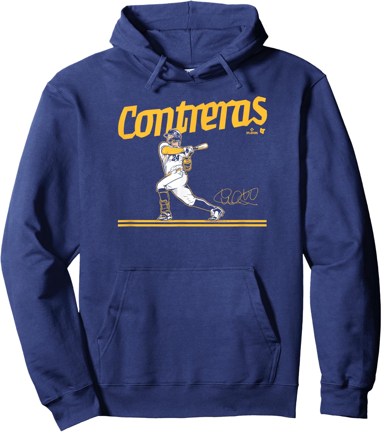 William Contreras - Slugger Swing - Milwaukee Baseball Hoodie - Hoodie | Navy