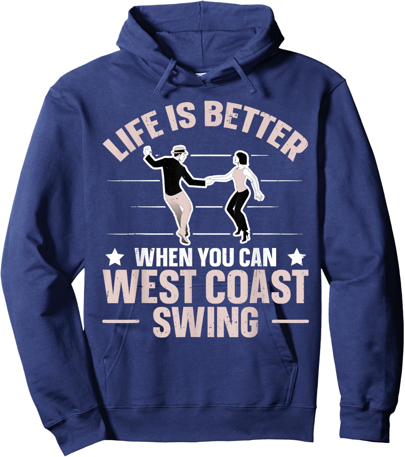 West Coast Swing Dance Design for a West Coast Swing Expert Hoodie - Hoodie | Navy