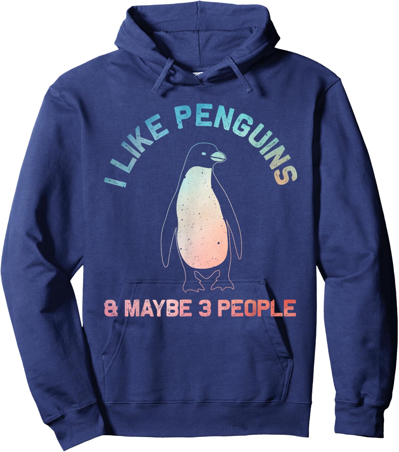 Cool Penguin Design Women Kids Animal Penguin Lover Hoodie - Hoodie | Navy