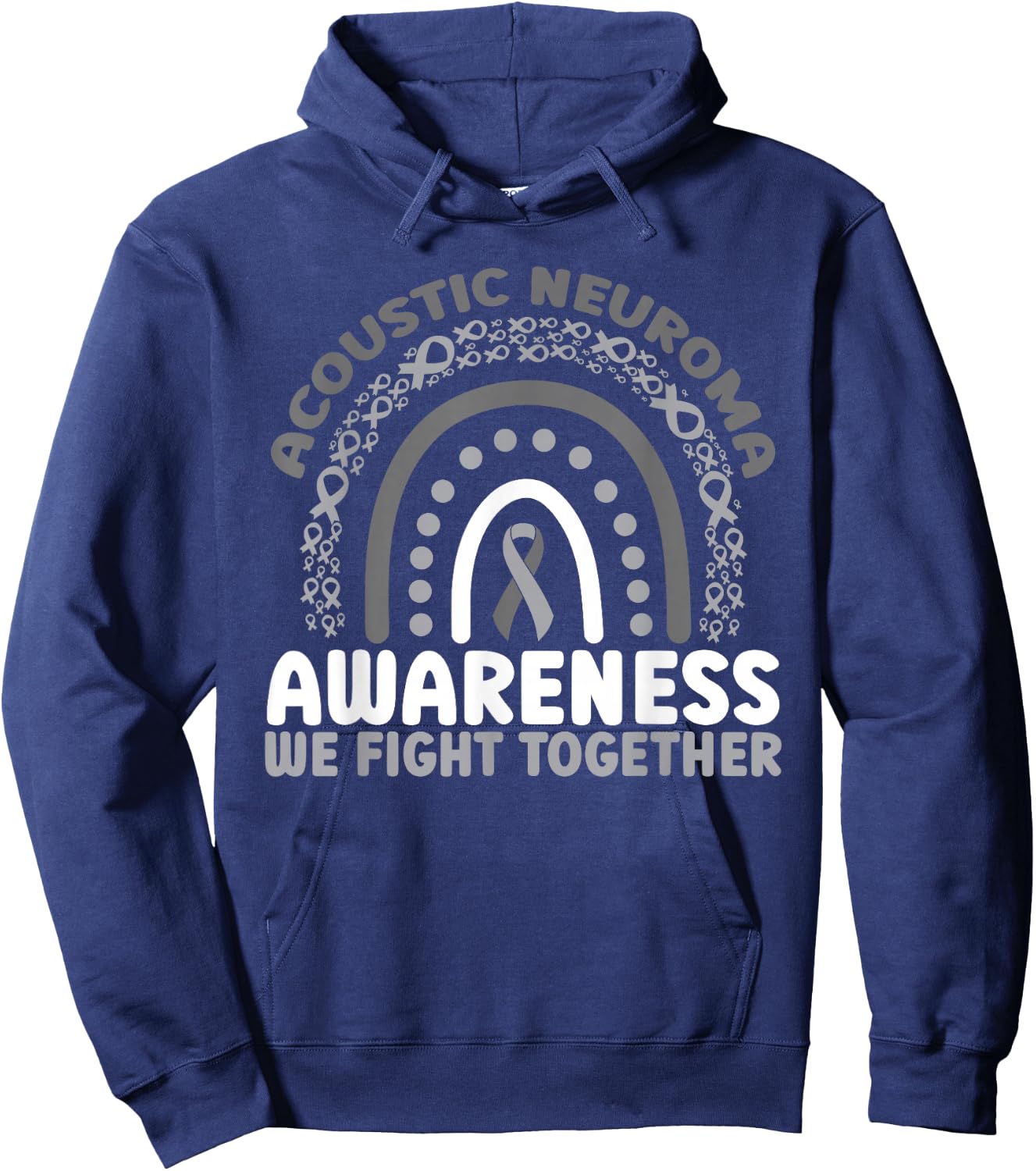 Acoustic Neuroma Awareness Rainbow We Fight Together Hoodie - Hoodie | Navy