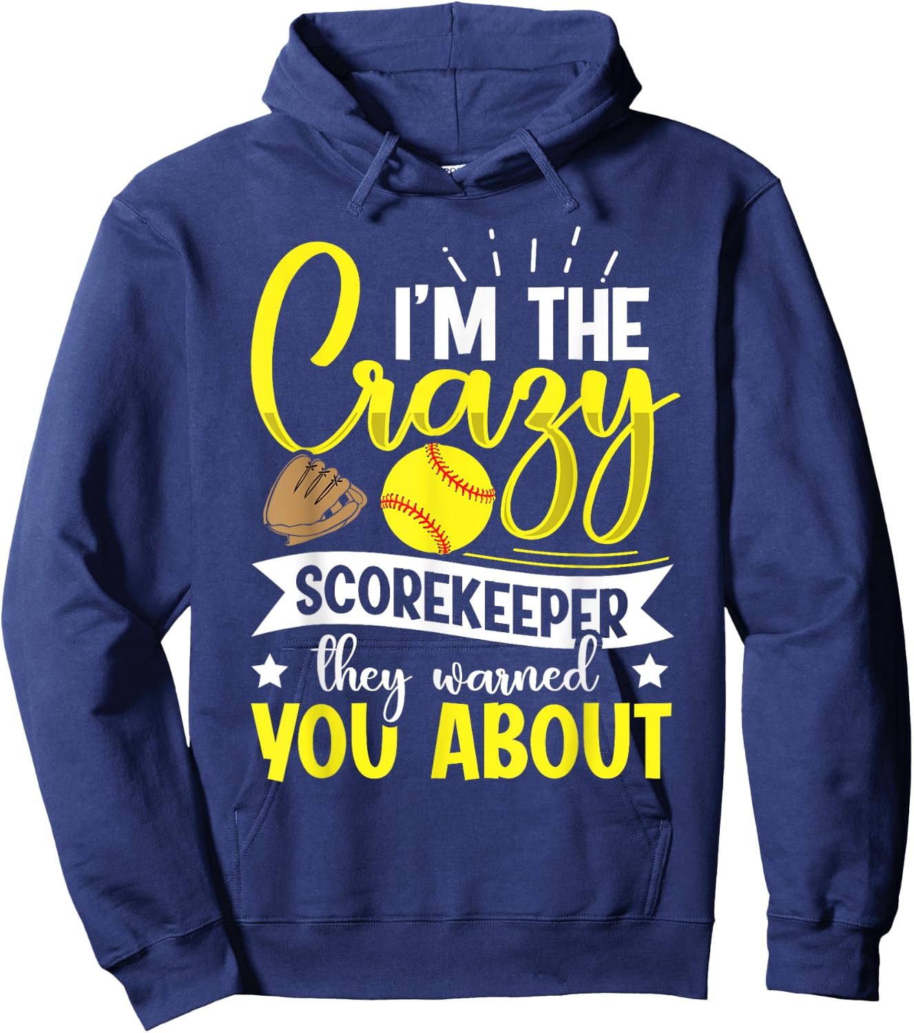Softball Scorekeeper Design for a Score Book Keeper Hoodie - Hoodie | Navy