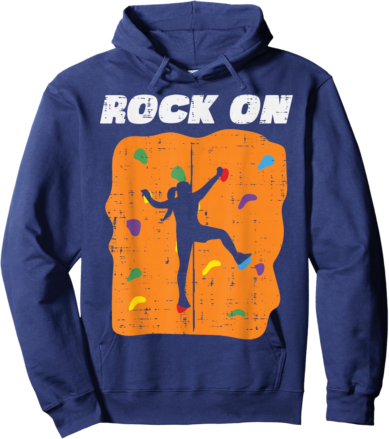 Climbing Rock On Wall Climber Bouldering Women Girls Kids Hoodie - Hoodie | Navy