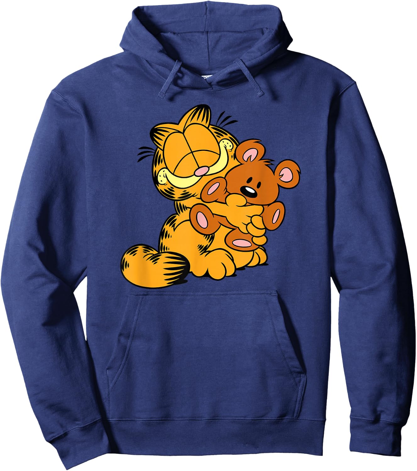 Garfield Hugging Pooky Cartoon Cat Hoodie - Hoodie | Navy