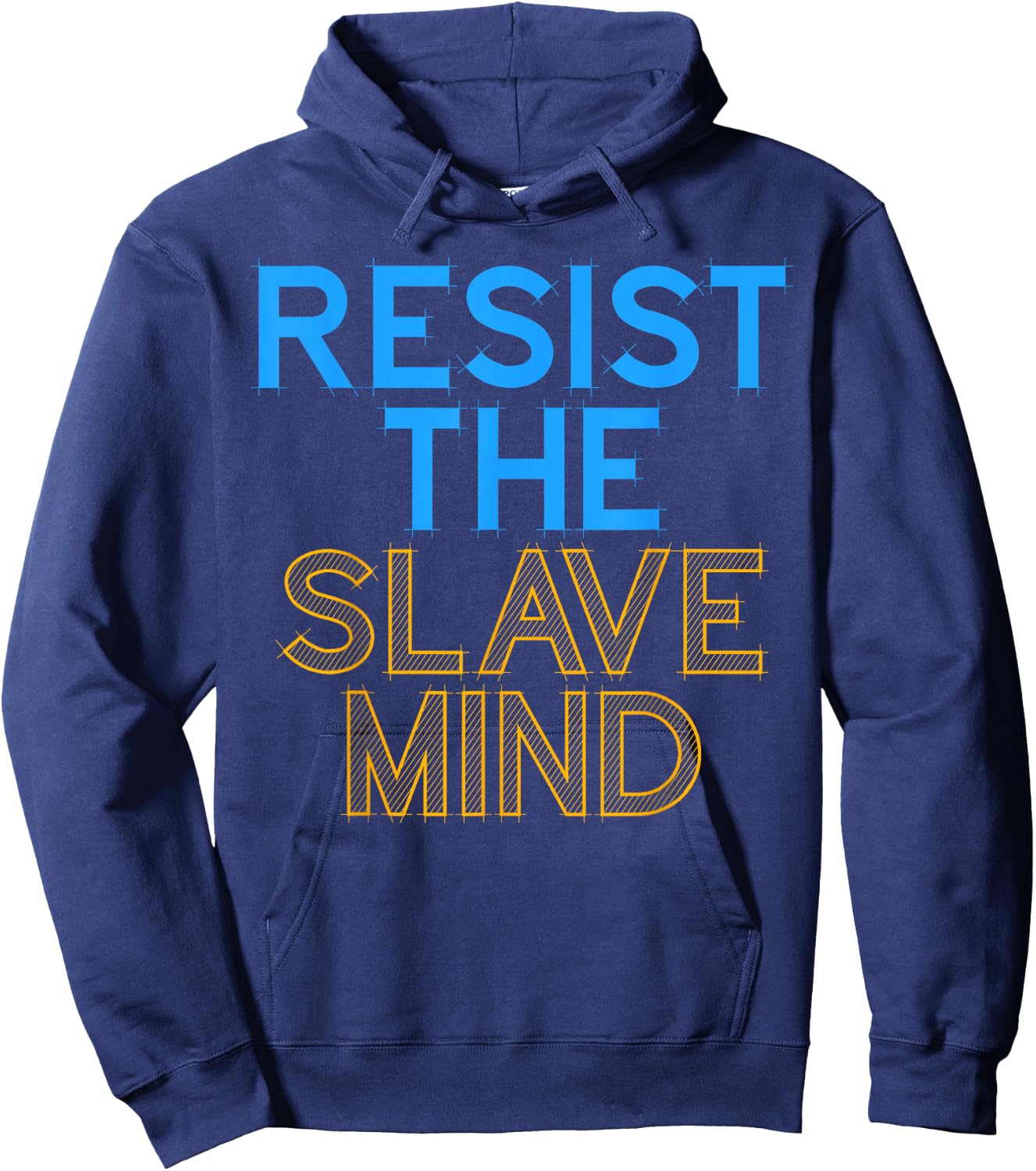 Resist the Slave Mind Anti-Control Freedom Fighter Hoodie - Hoodie | Navy