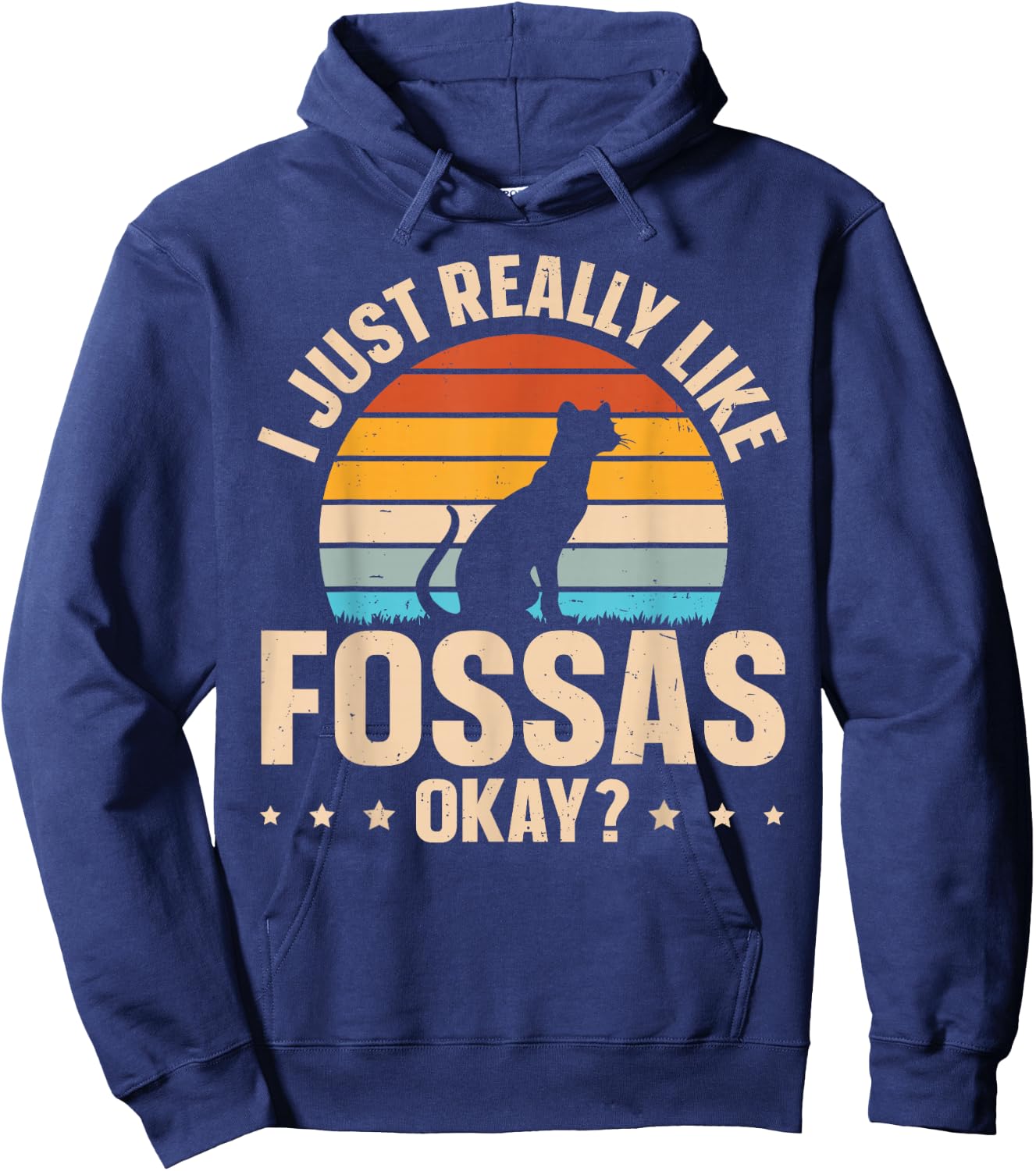 Fossa Madagascar Animal Design for a Fossa expert Hoodie - Hoodie | Navy