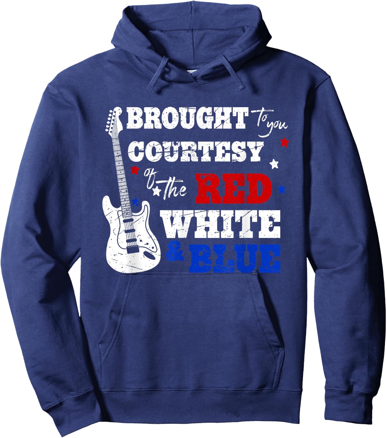 Courtesy Of The Red White And Blue, Western Country Music Hoodie - Hoodie | Navy