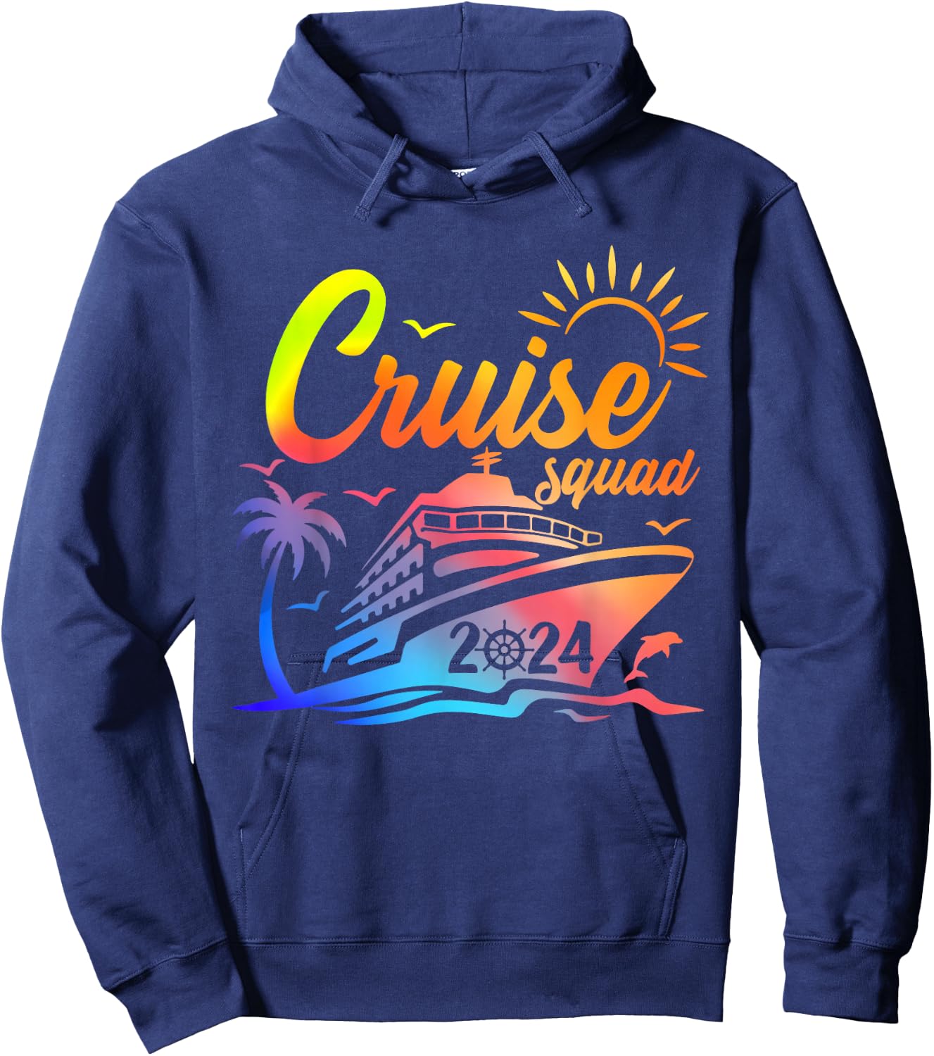 Cruise Squad My First Cruise 2024 Vacation Matching Family Hoodie - Hoodie | Navy