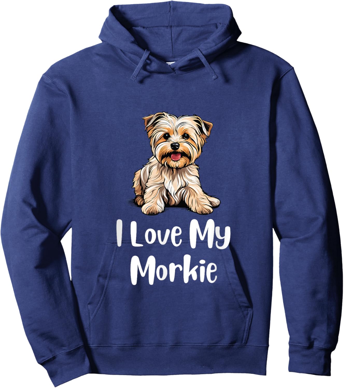I Love My Morkie Dog Lovers Hoodie - Hoodie | Navy
