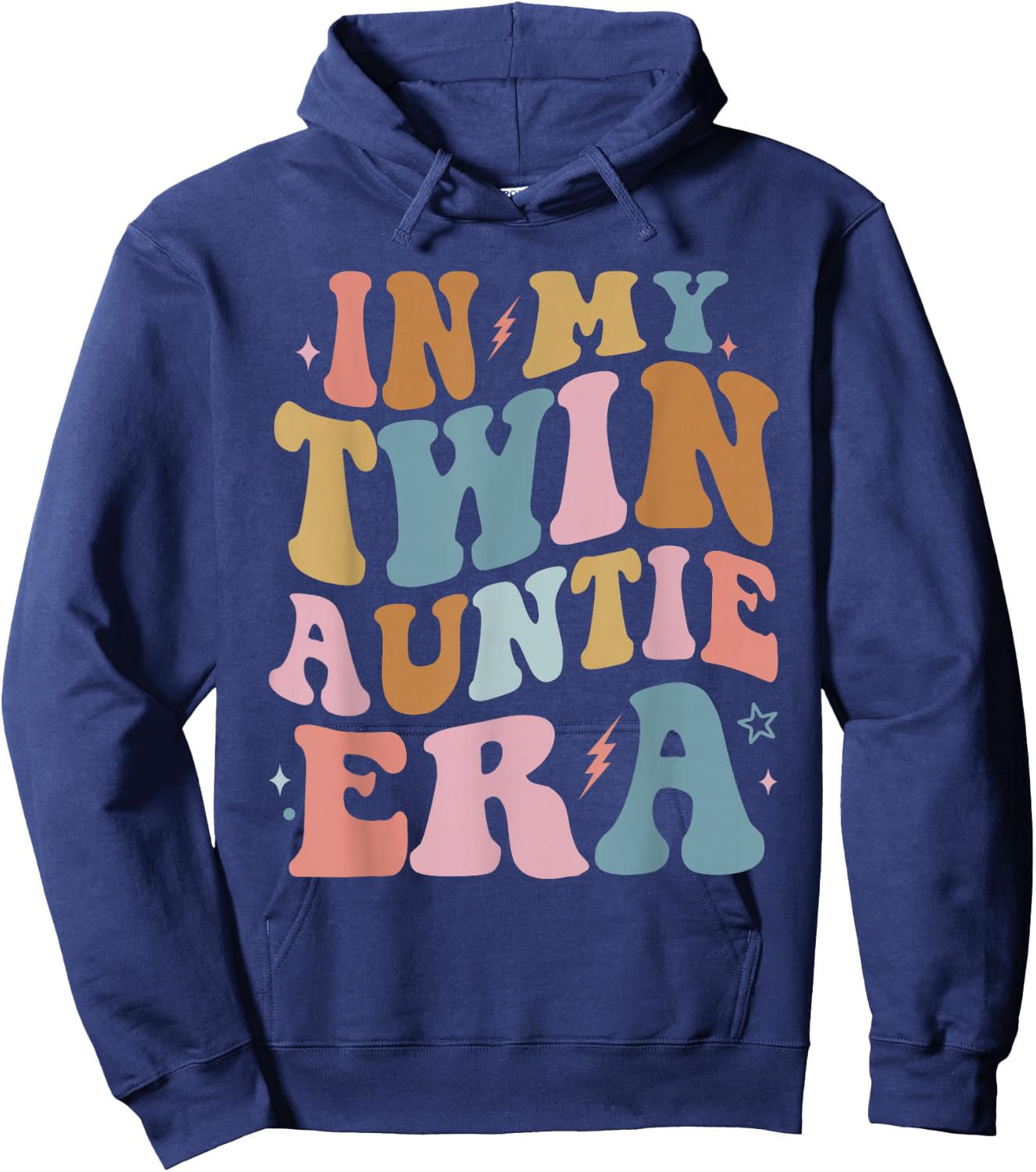 In My Twin Auntie Era Pregnancy Announcement Hoodie - Hoodie | Navy