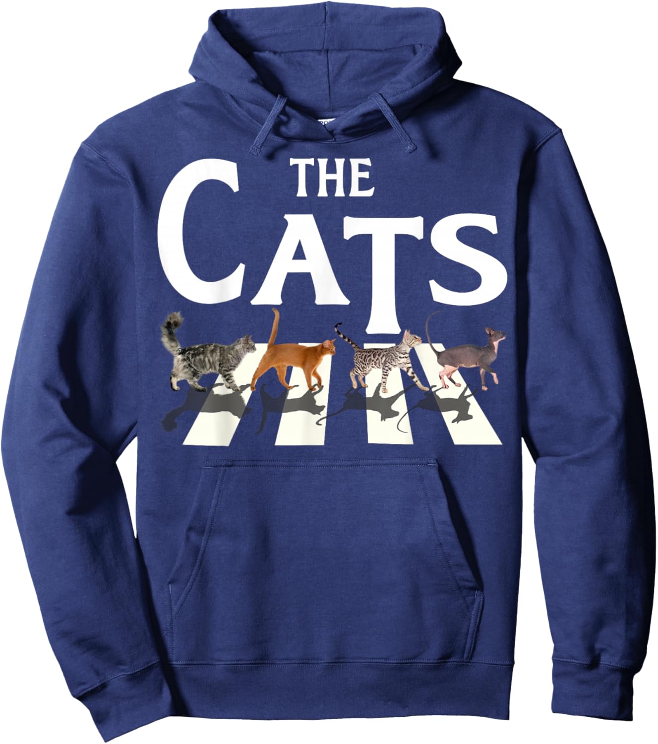 Cat Rock Music Funny Cat Lover Gifts , Women, Kids Hoodie - Hoodie | Navy