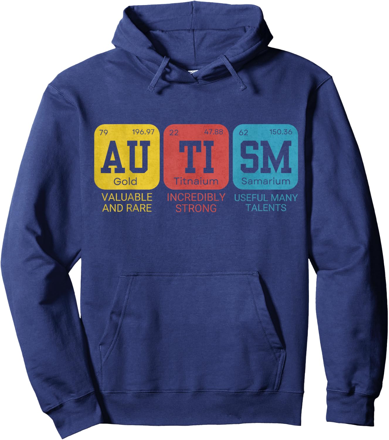 Autism Elements Periodic Table Awareness ASD Hoodie - Hoodie | Navy