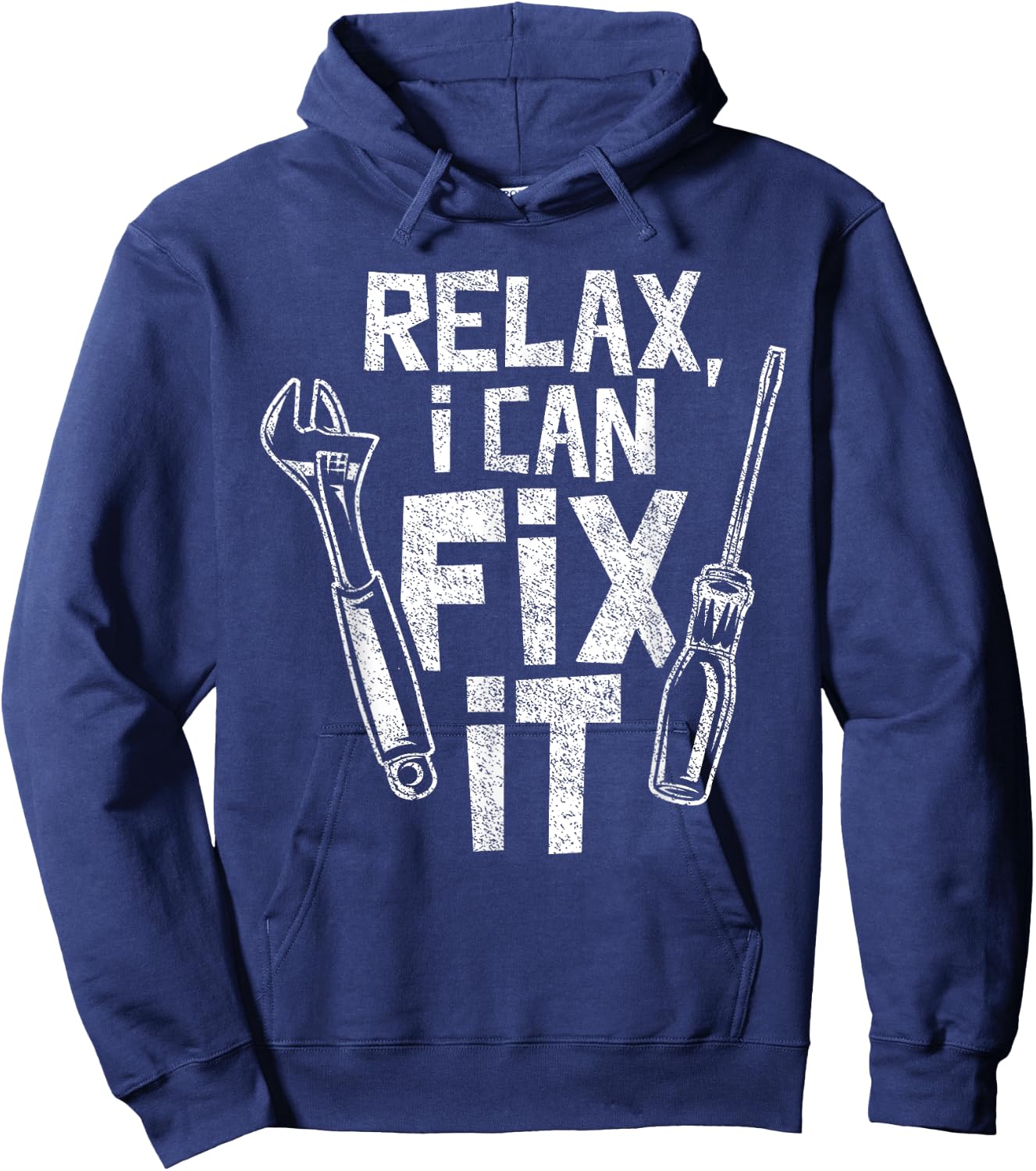 Relax I Can Fix It Title Handyman Diy Handymen Hoodie - Hoodie | Navy