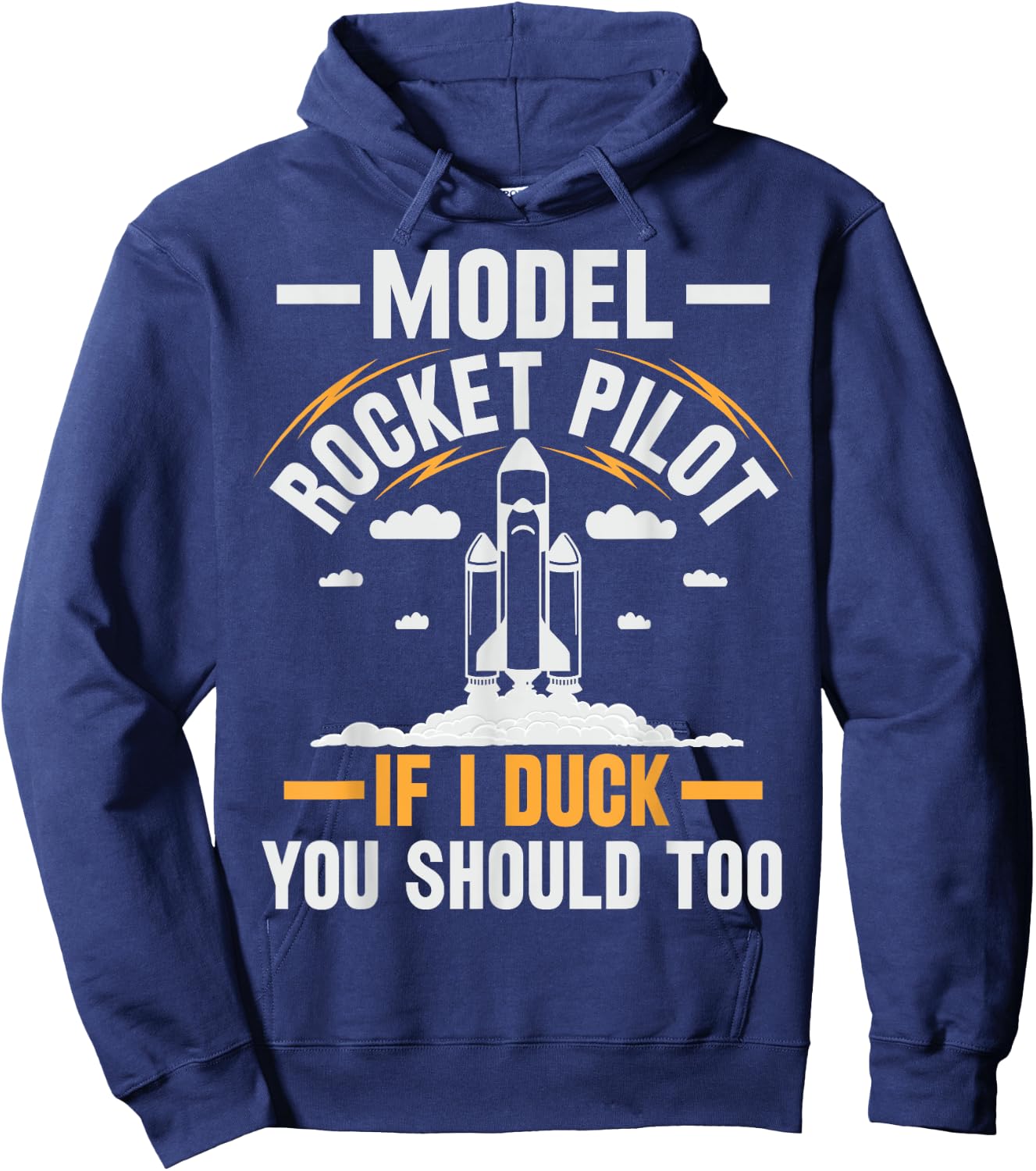 Model Rocket Scientist Design for a Model Rocket Expert Hoodie - Hoodie | Navy