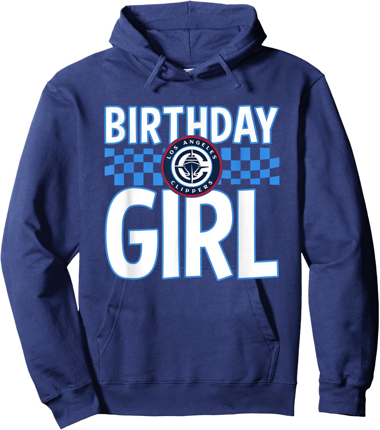 NBA Los Angeles Clippers Birthday Girl Checkered Logo Hoodie - Hoodie | Navy