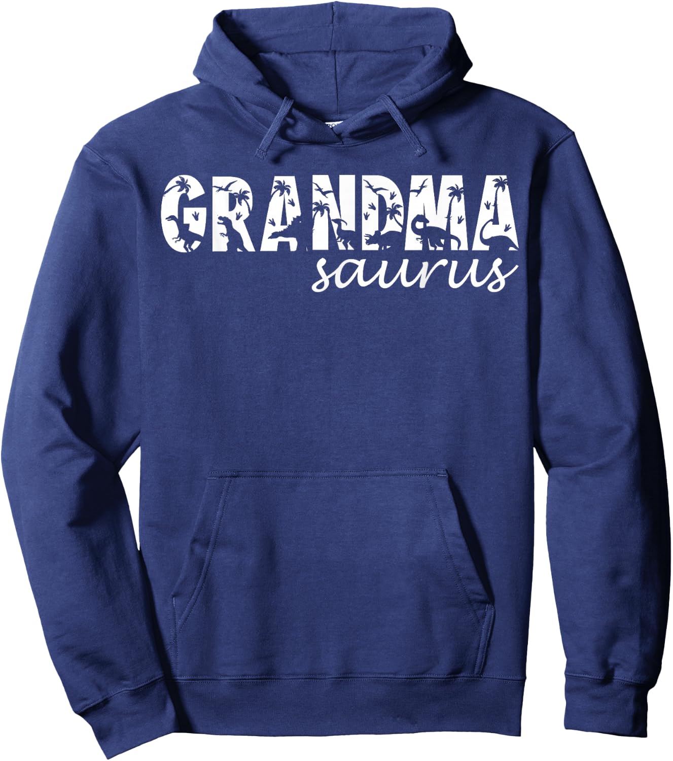 Grandmasaurus T Rex Dinosaur Grandma Saurus Family Matching Hoodie - Hoodie | Navy