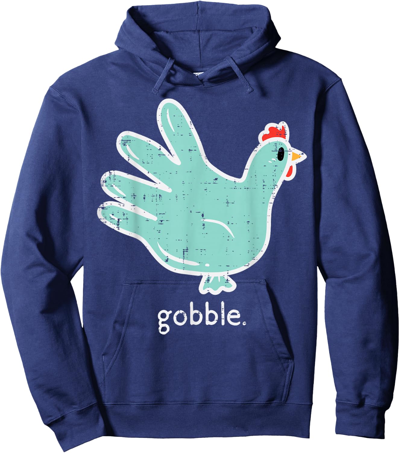 Thanksgiving Nurse Gloves Turkey Gobble Scrub Top Men Women Hoodie - Hoodie | Navy
