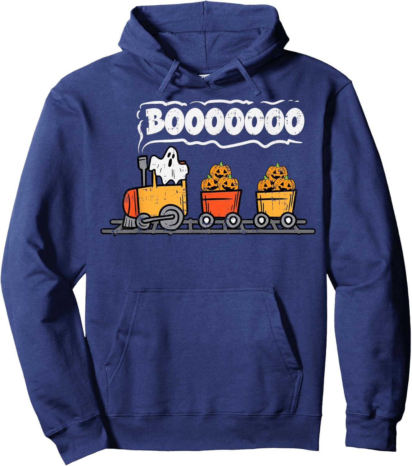 Halloween Train Ghost Boo Costume Toddler Boys Kids Youth Hoodie - Hoodie | Navy