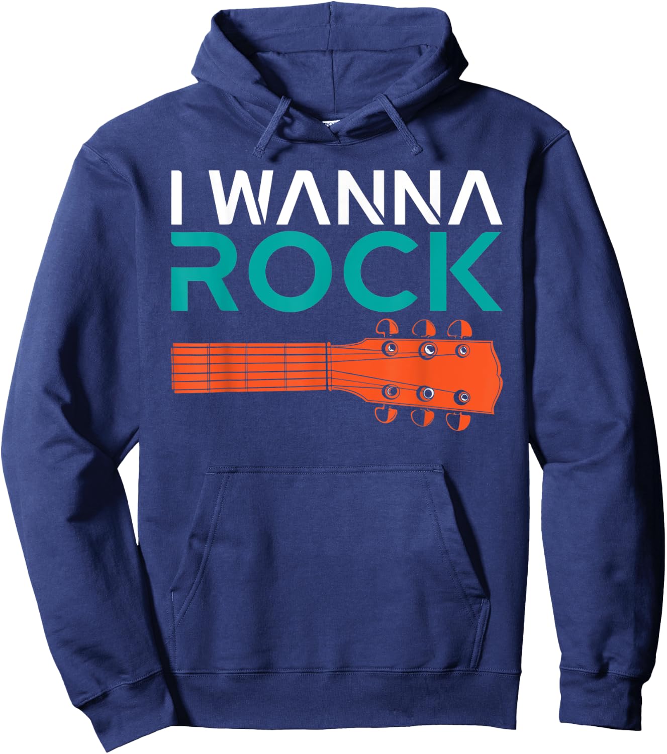 I wanna Rock and Roll Rocker Hoodie - Hoodie | Navy